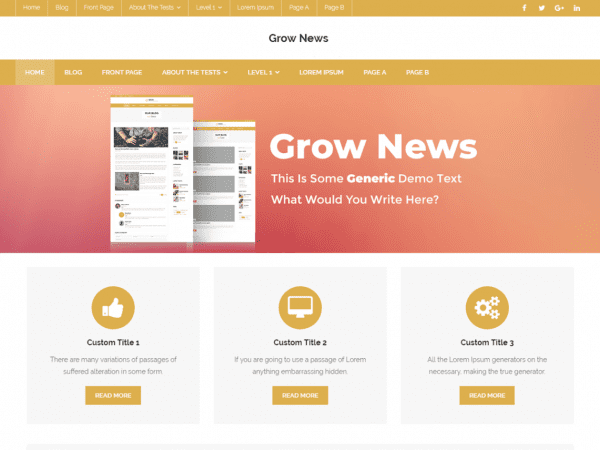 Free Grow News Wordpress Theme
