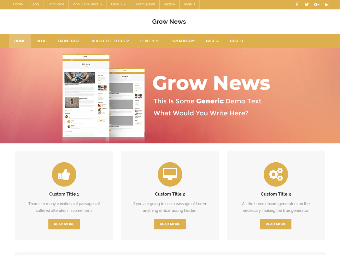 Free Grow News WordPress theme