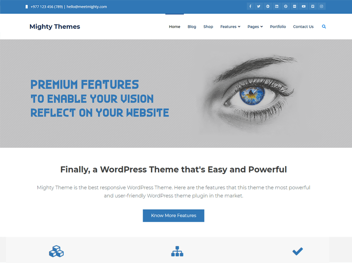Free Mighty WordPress theme