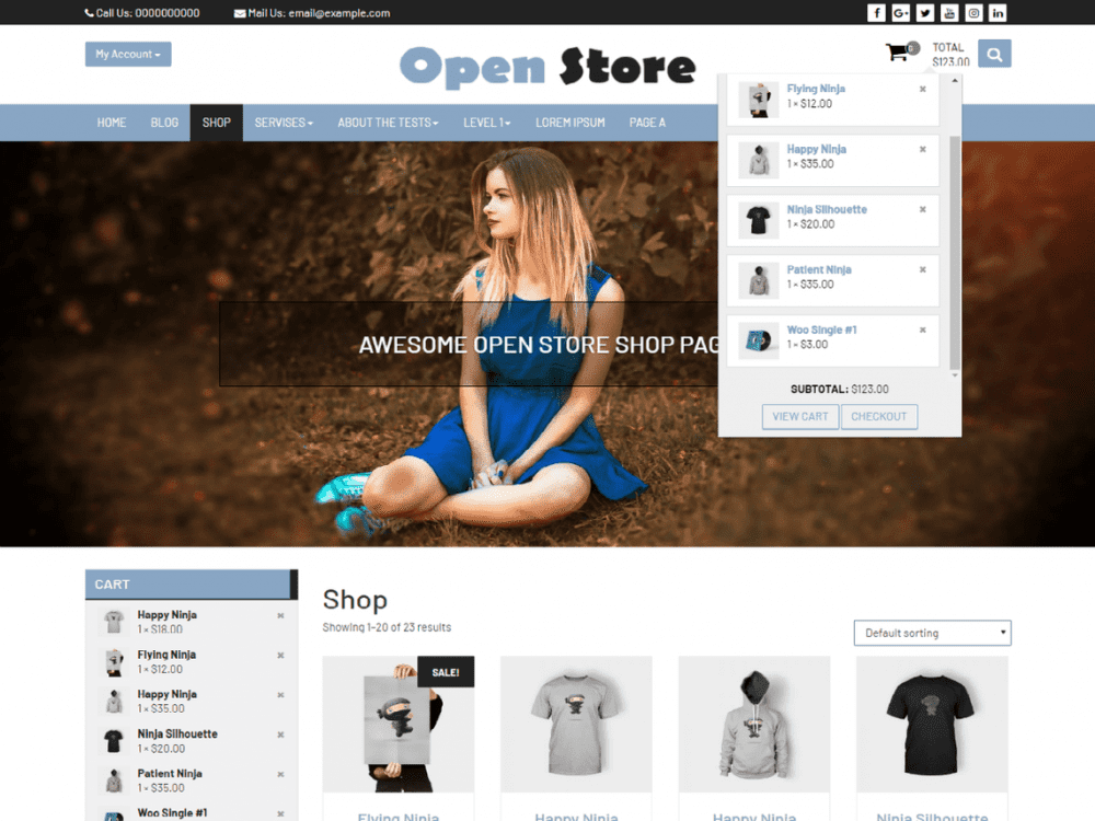 Free Open Store Wordpress Theme