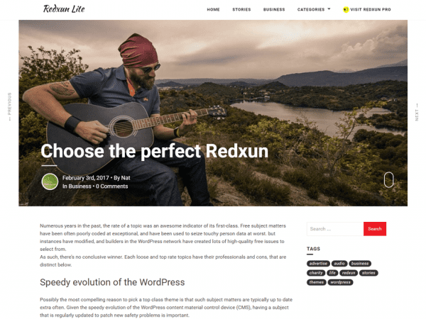 Free Redxunlite Wordpress Theme