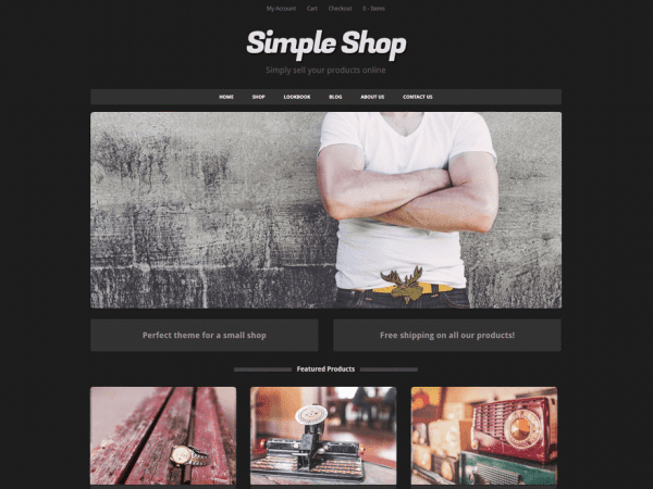 Free Simple Shop Wordpress Theme