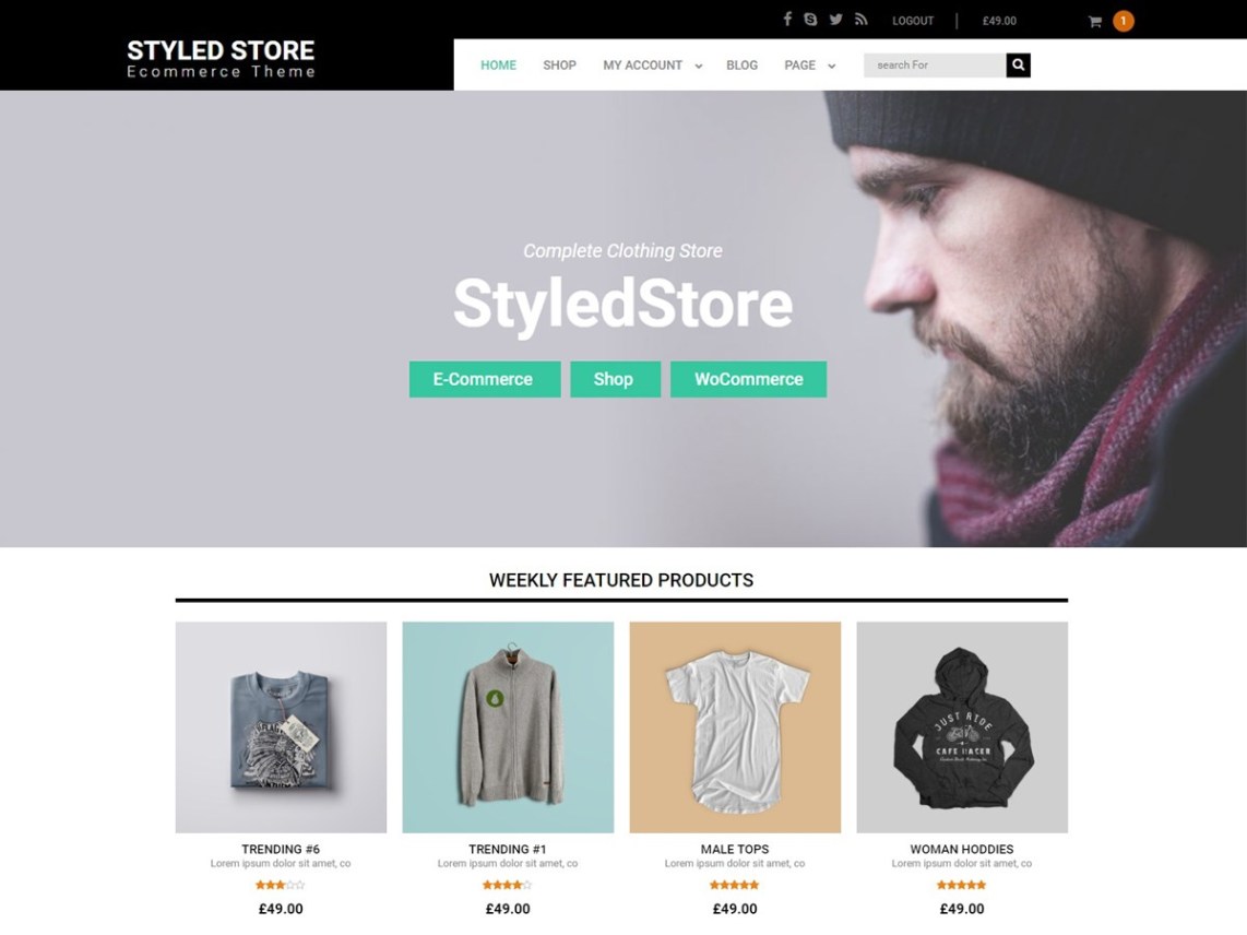 Free Styled Store WordPress theme