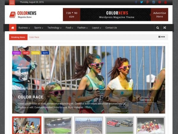Free Colornews Wordpress Theme