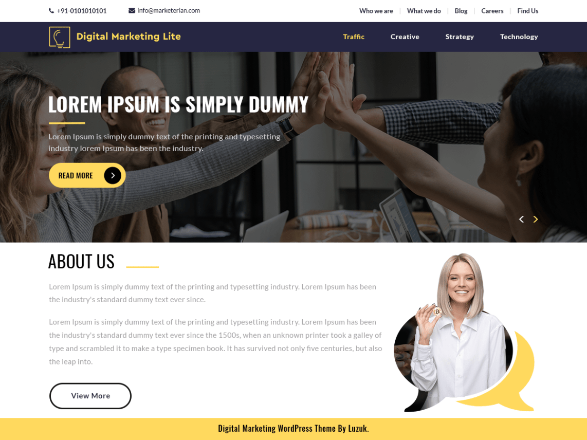 Free Digital Marketing Lite WordPress theme