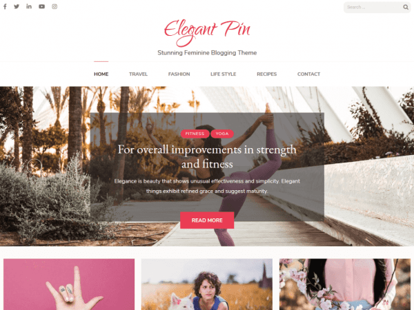 Free Elegant Pin Wordpress Theme