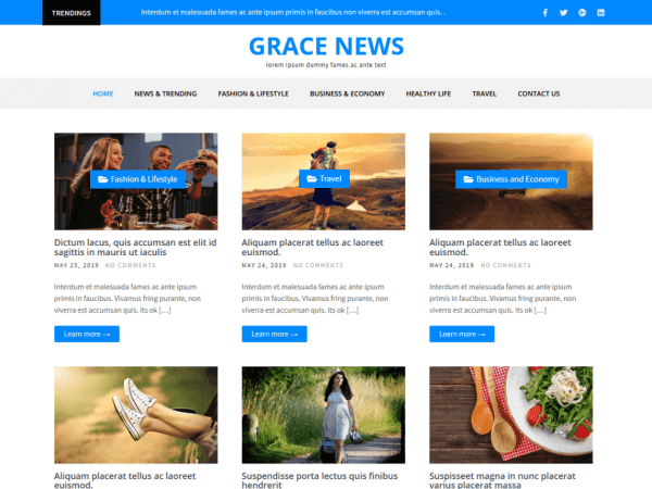Free Grace News Wordpress Theme