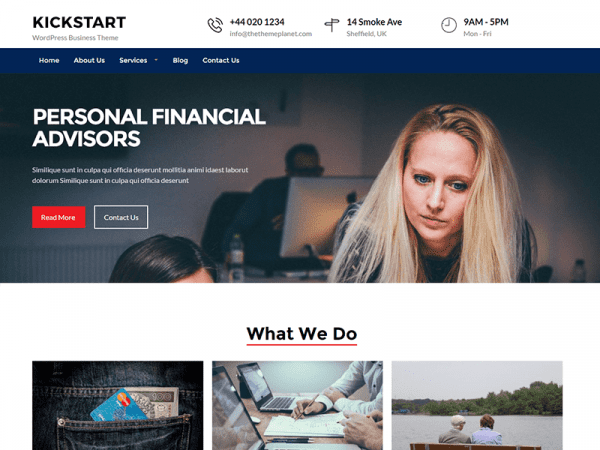 Free Kickstart Business Wordpress Theme