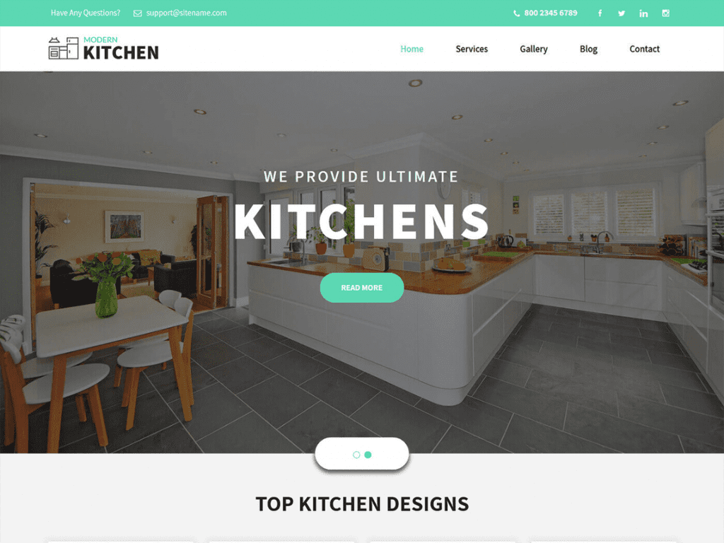 kitchen design wordpress theme