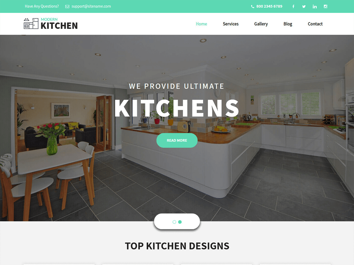 Download Free Kitchen Design WordPress theme - JustFreeWPThemes