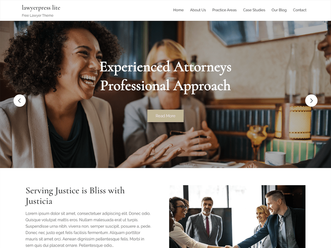 Free Lawyerpress Lite WordPress theme