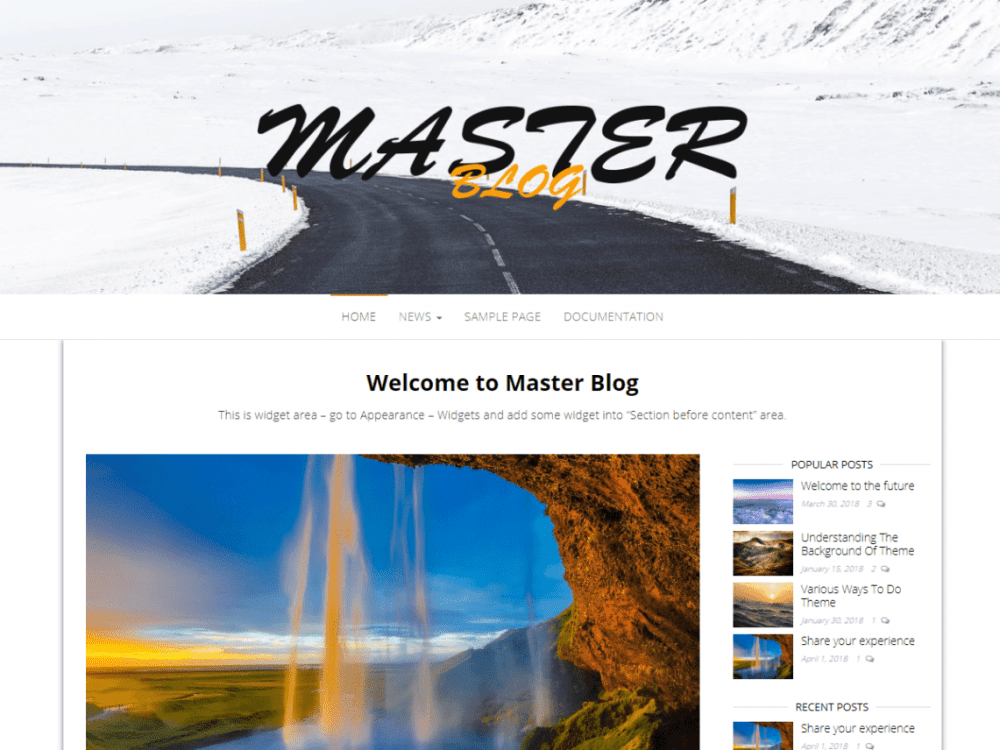 Free Master Blog Wordpress Theme