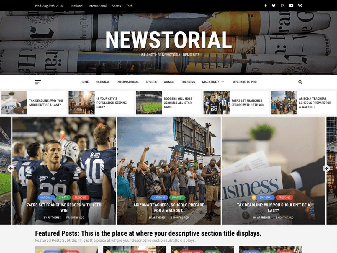Free Newstorial WordPress theme