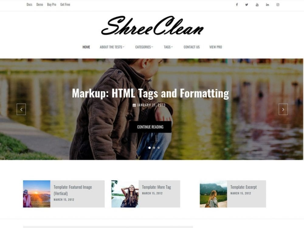Free Shree Clean Wordpress Theme