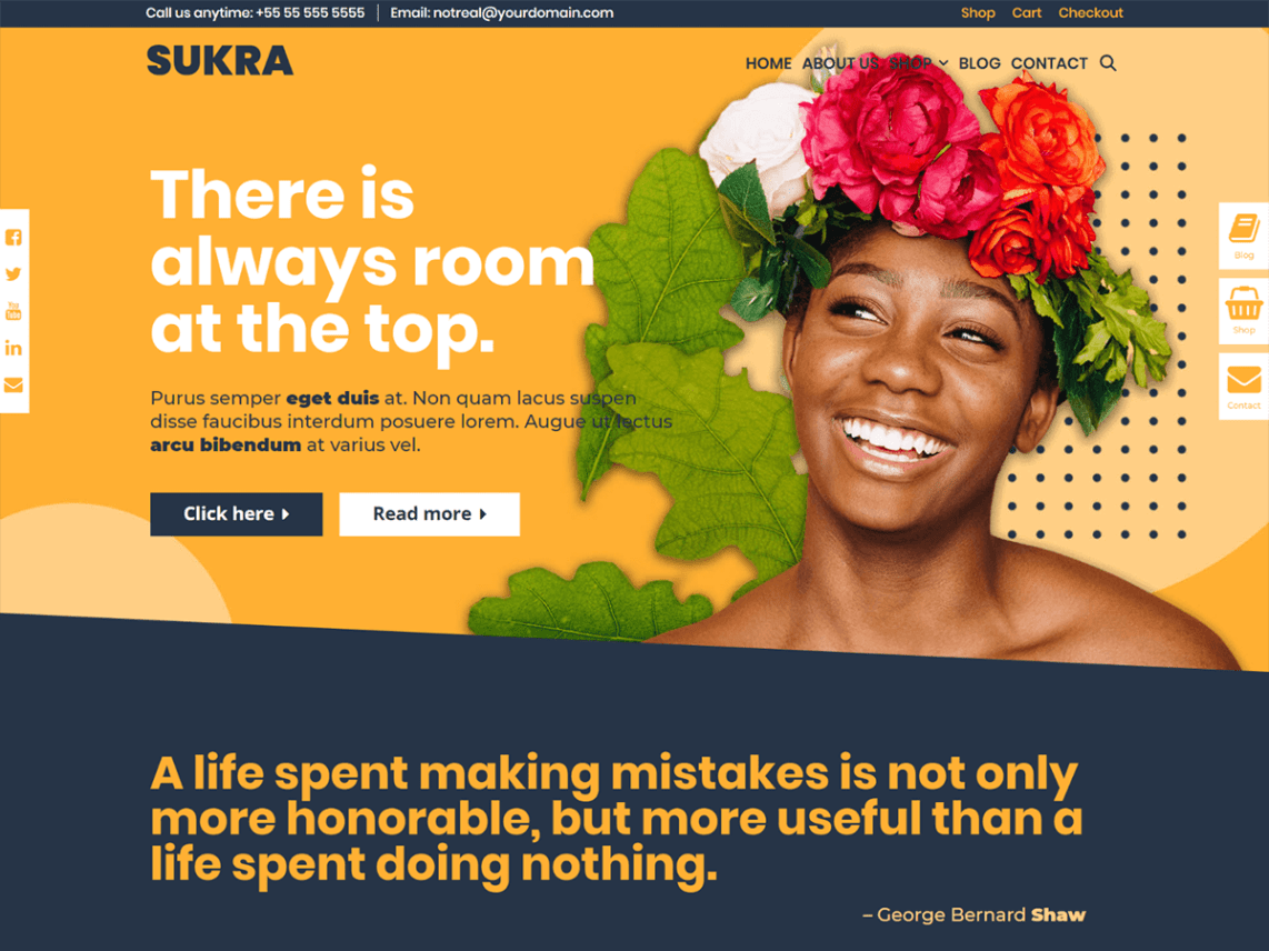 Free Sukra WordPress theme