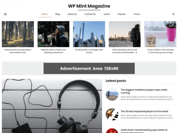 Free Wp Mint Magazine Wordpress Theme