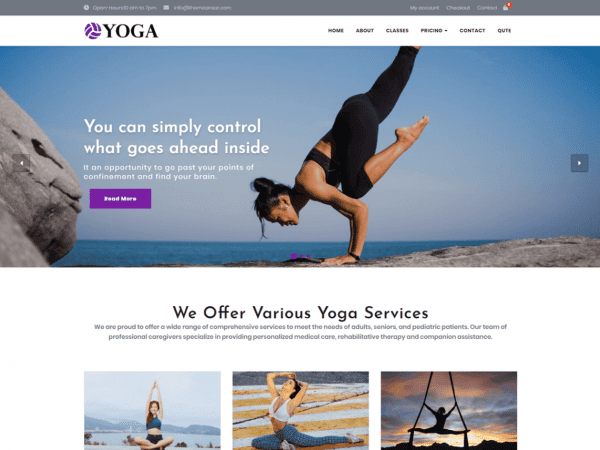 Free Yoga Wordpress Theme