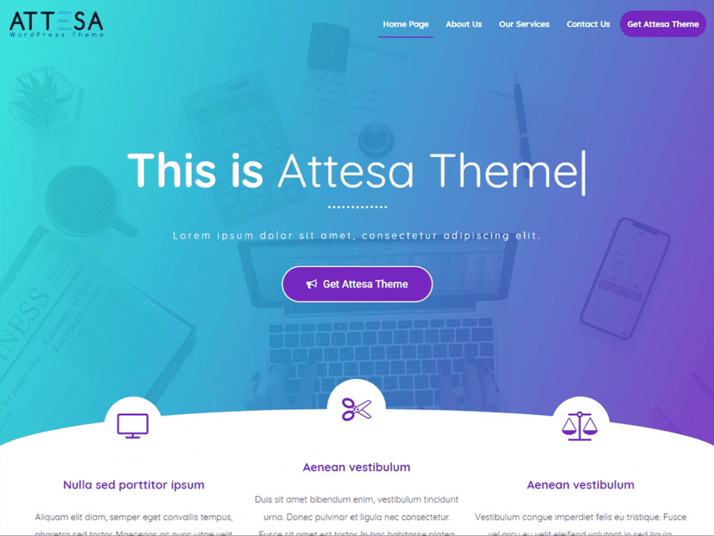 Free Attesa Wordpress Theme