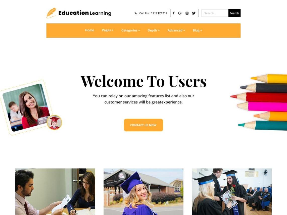 Free Education Learning WordPress theme