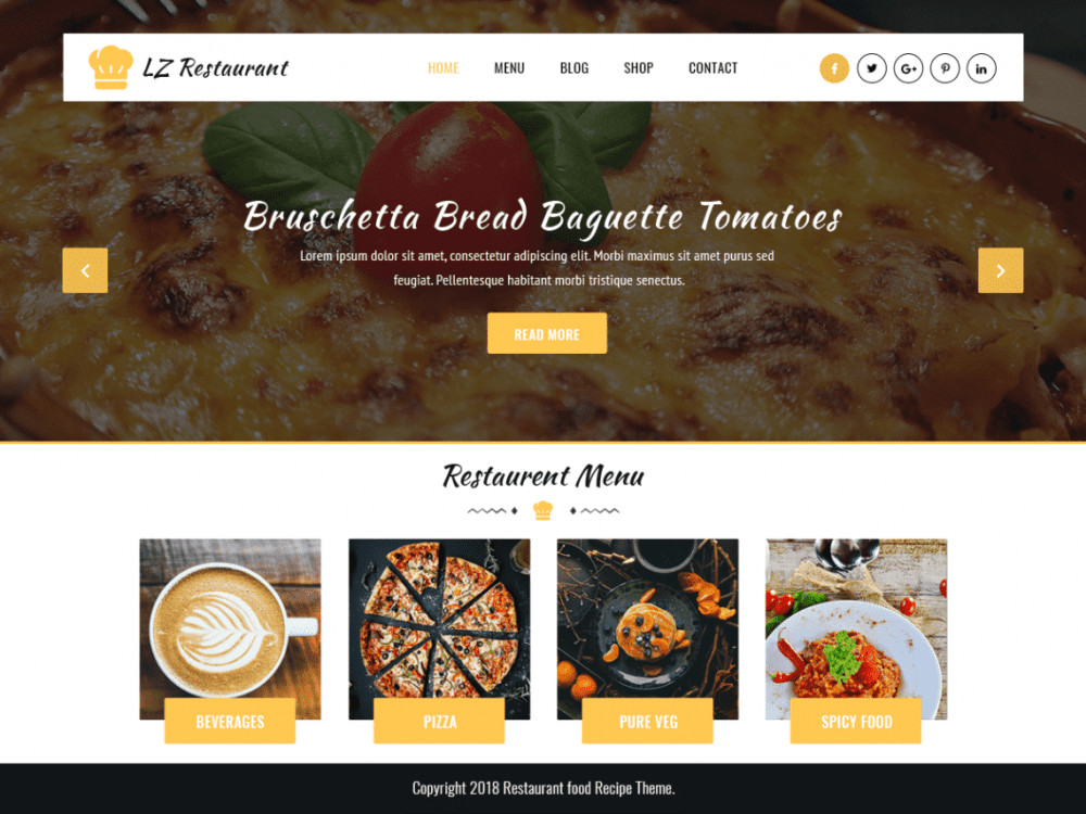 Free Lz Food Recipee Wordpress Theme