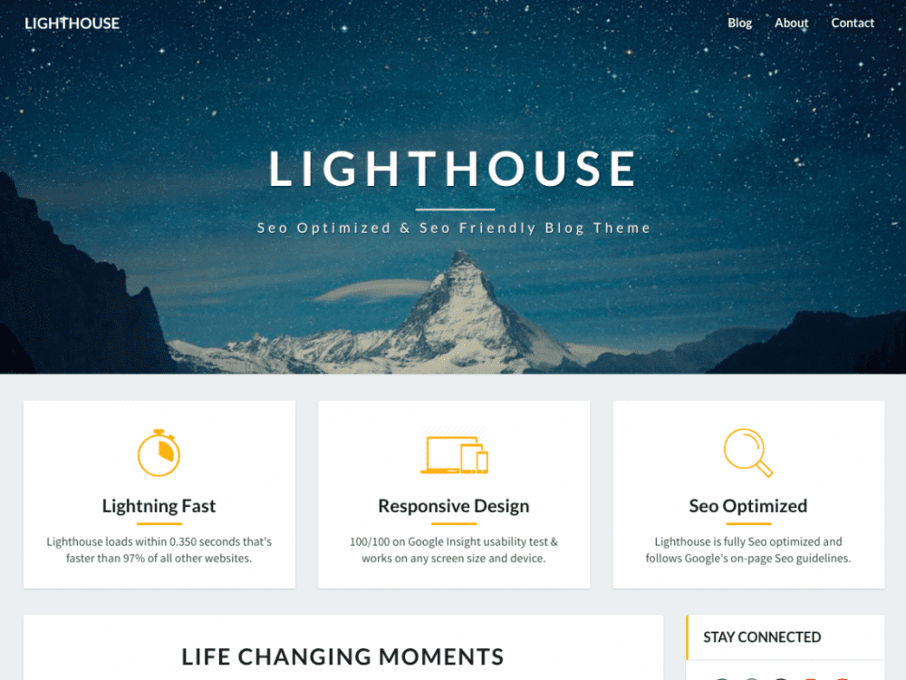 Free Lighthouse Wordpress Theme