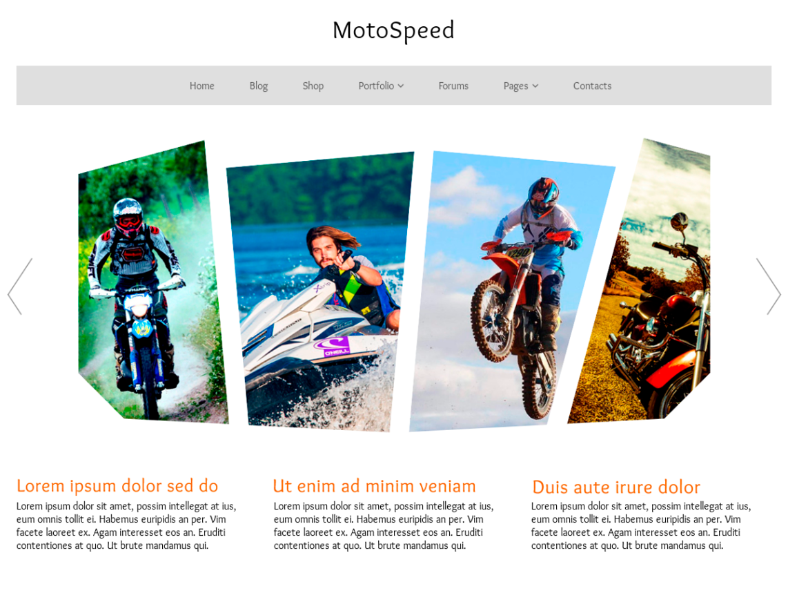 Free MotoSpeed WordPress theme