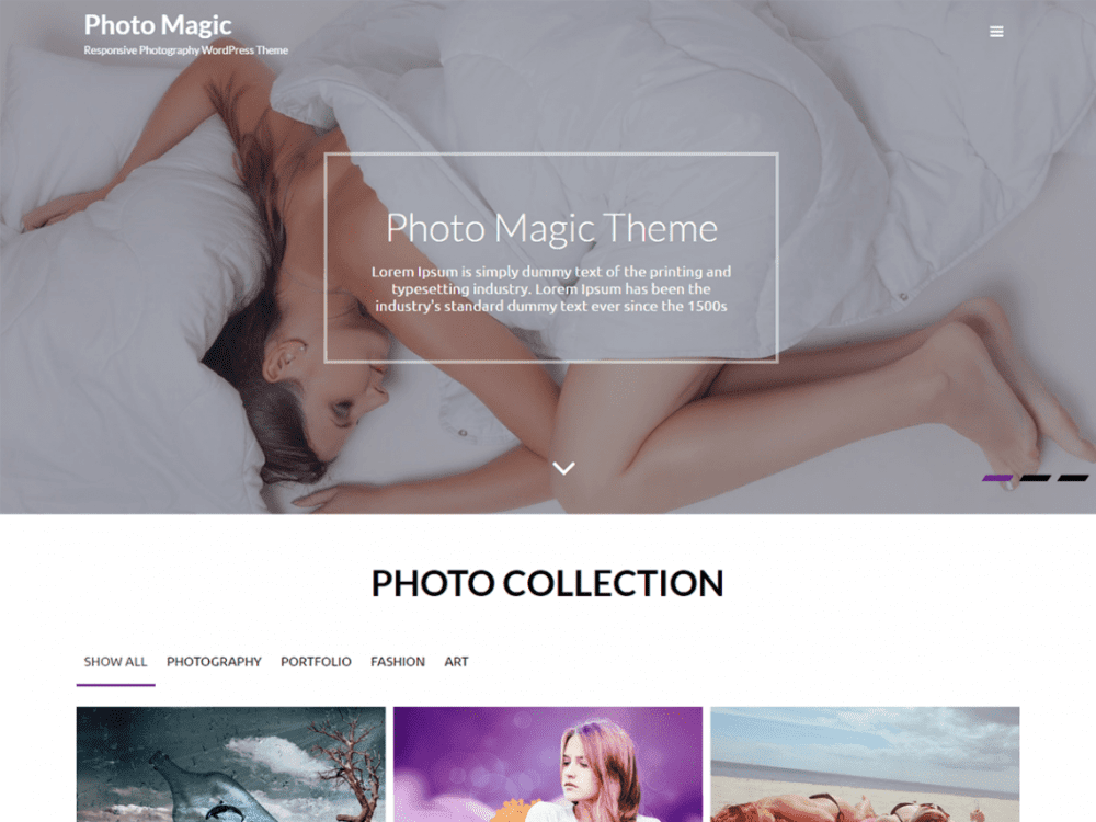 Free Photo Magic Wordpress Theme