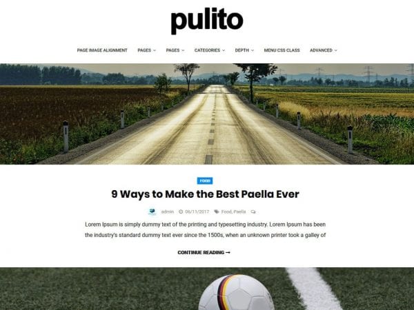 Free Pulito Clean Blog Lite Wordpress Theme