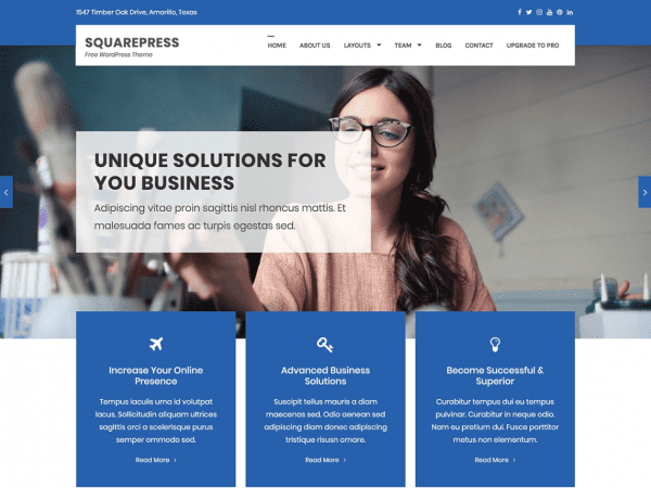 Free Squarepress Wordpress Theme