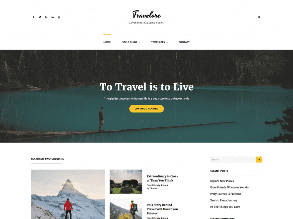 Free Travelore Wordpress Theme