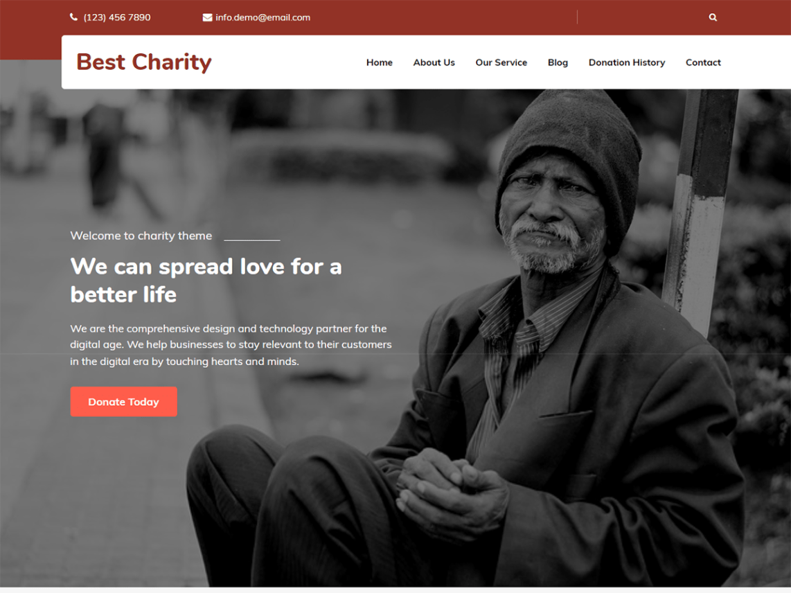 Free Best Charity WordPress theme