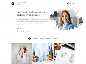 Free Elegant Portfolio WordPress theme