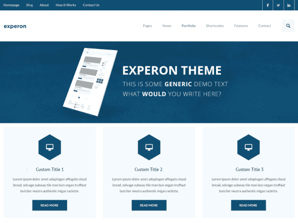 Free Experon Ebusiness Wordpress Theme