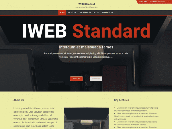Free Iweb Standard Wordpress Theme