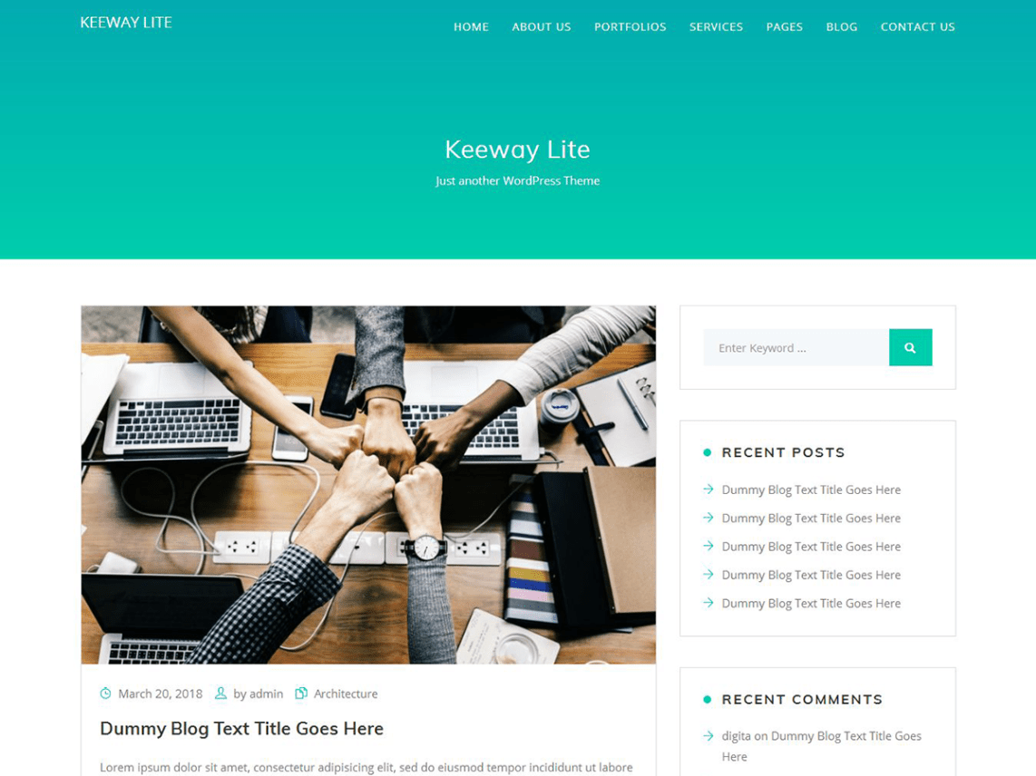 Free Keeway Lite WordPress theme