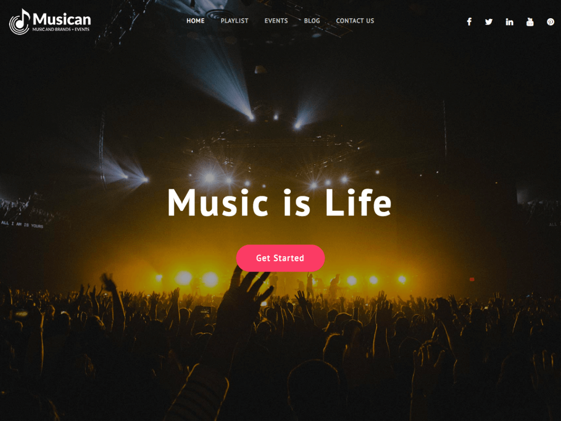 Free Musican WordPress theme