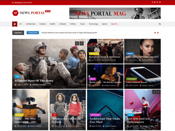 Free News Portal Mag Wordpress Theme