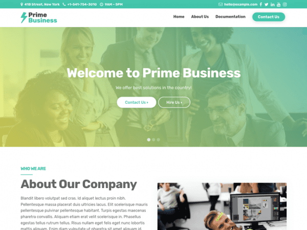 Free Prime Business Wordpress Theme