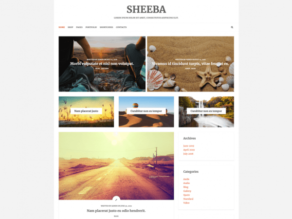 Free Sheeba Lite Wordpress Theme
