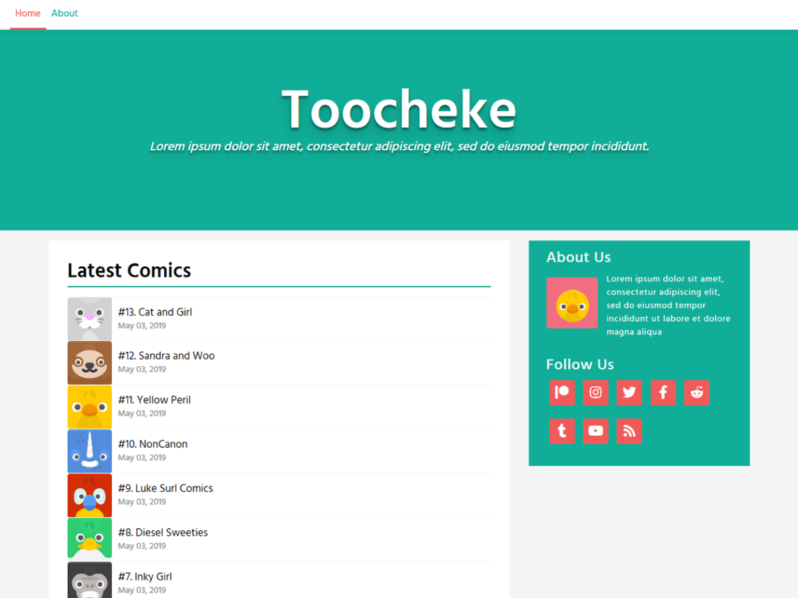 Free Toocheke WordPress theme