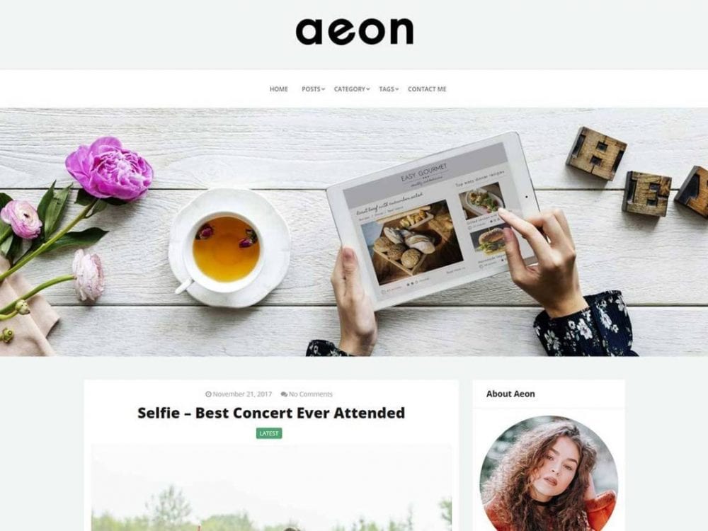 Free Aeonblog Wordpress Theme