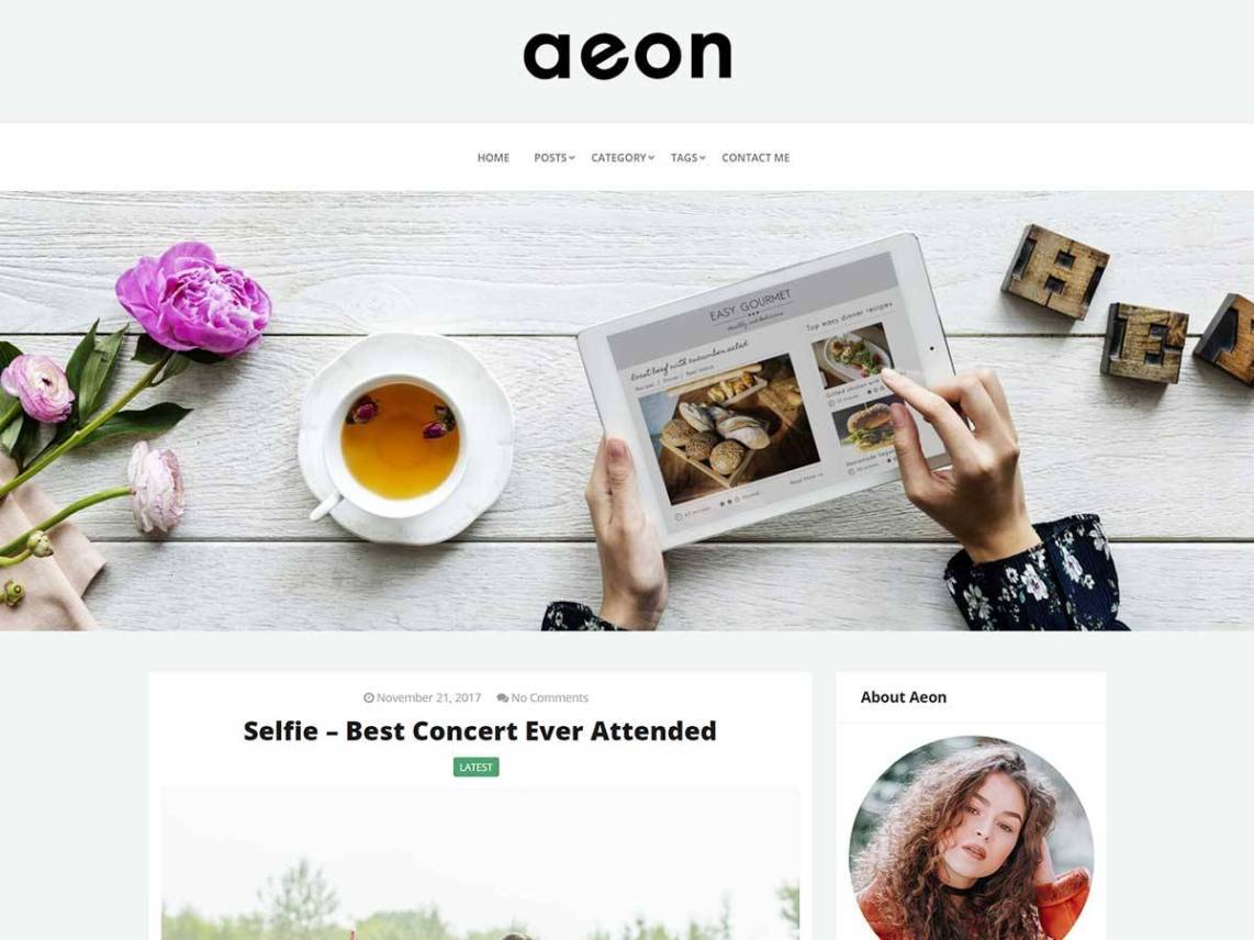 Free AeonBlog WordPress theme