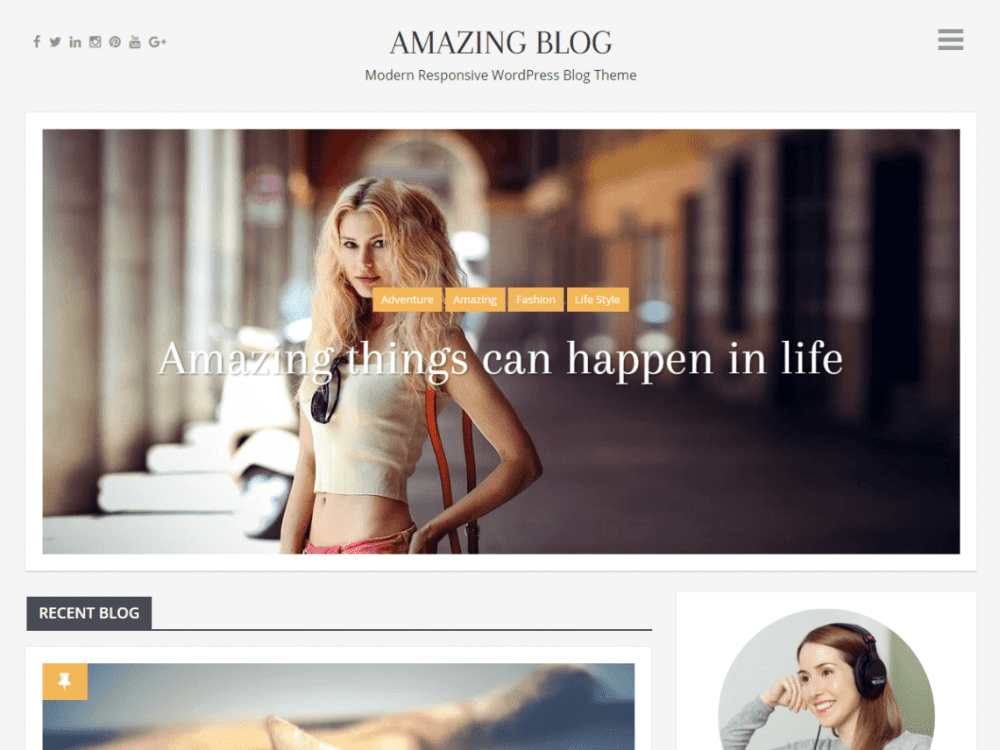 Free Amazing Blog Wordpress Theme