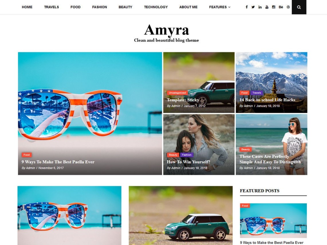 Free Amyra Lite WordPress theme