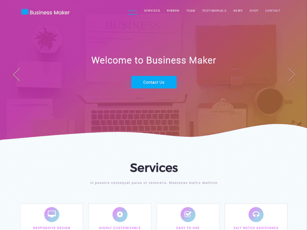 Free Business Maker Wordpress Theme