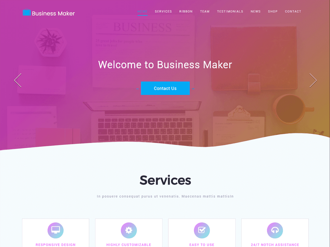 Free Business Maker WordPress theme