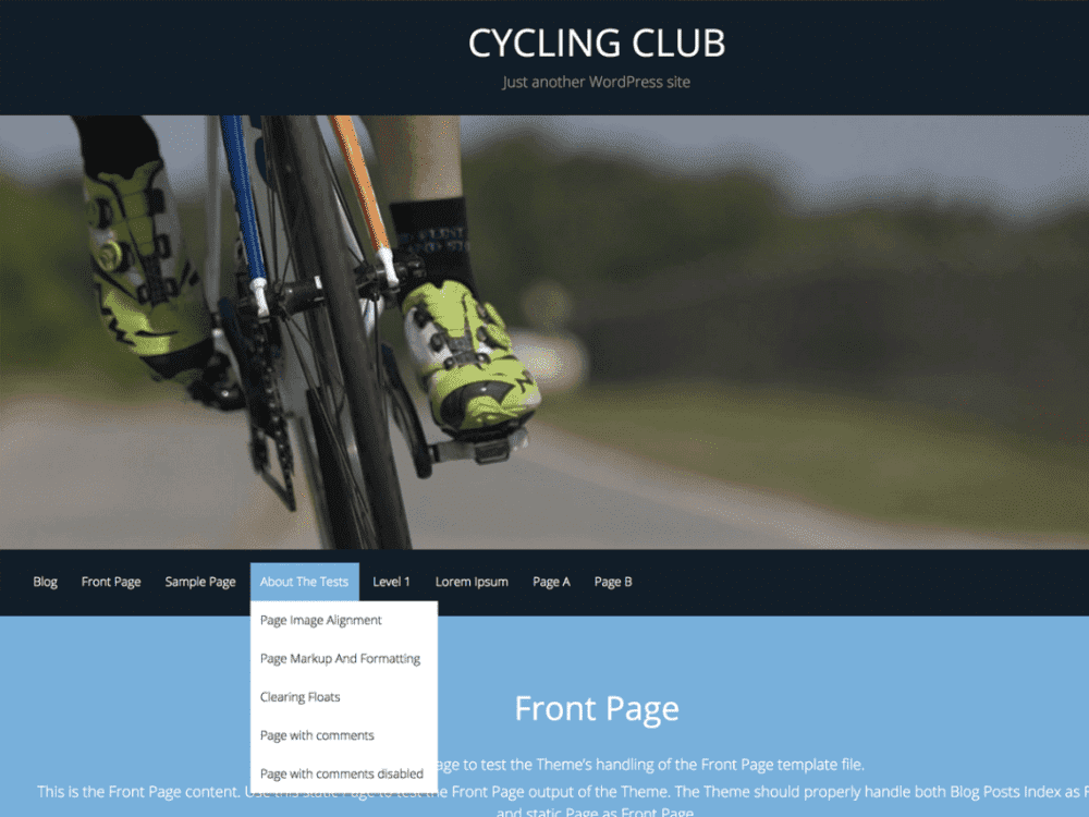 Free Cyclingclub Wordpress Theme