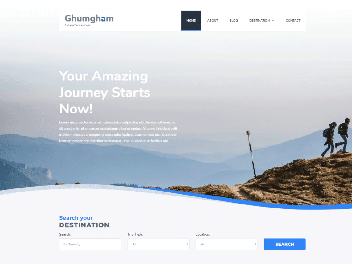 Free Ghumgham WordPress theme