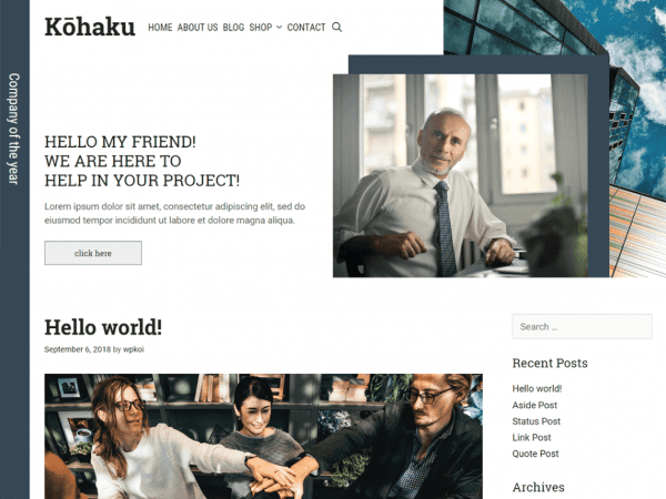 Free Kohaku Wordpress Theme