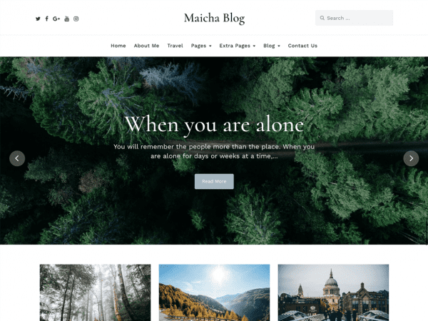 Free Maicha Blog Wordpress Theme